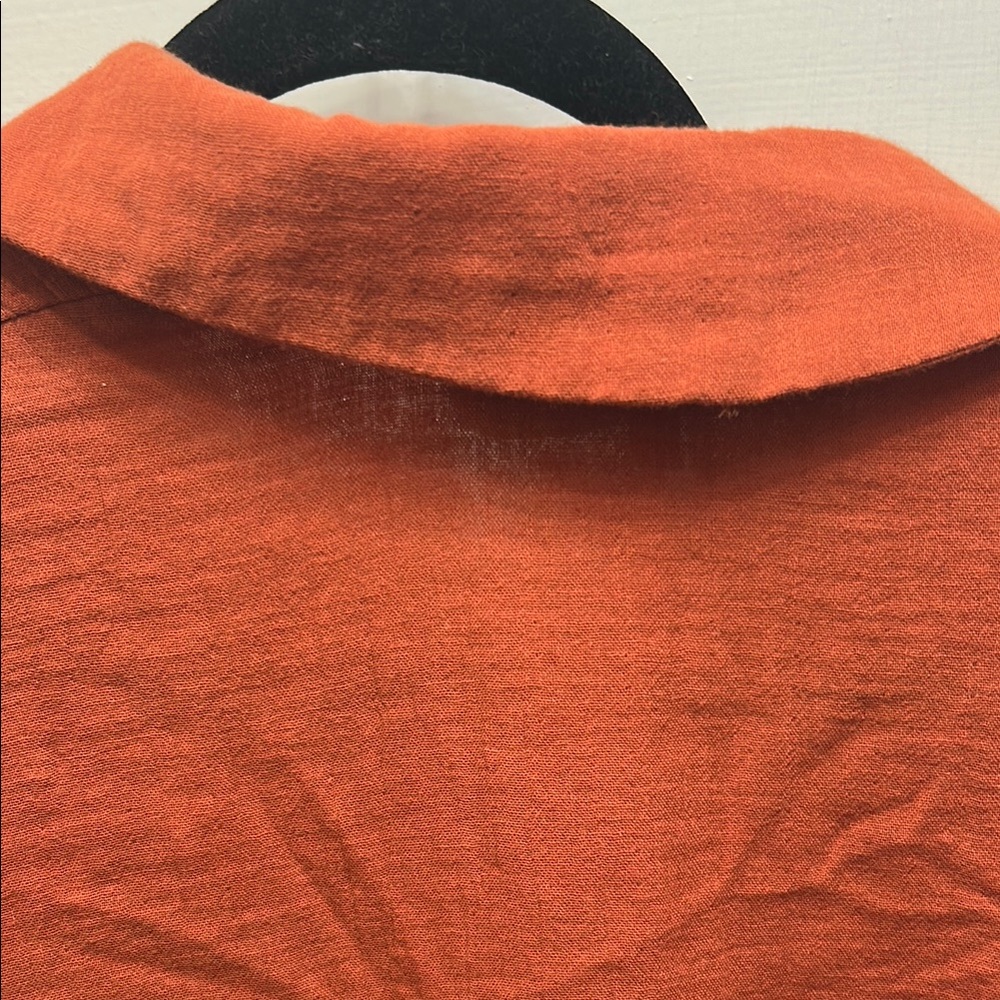 Free People Orange Cropped Blouse - Picture 9 of 12
